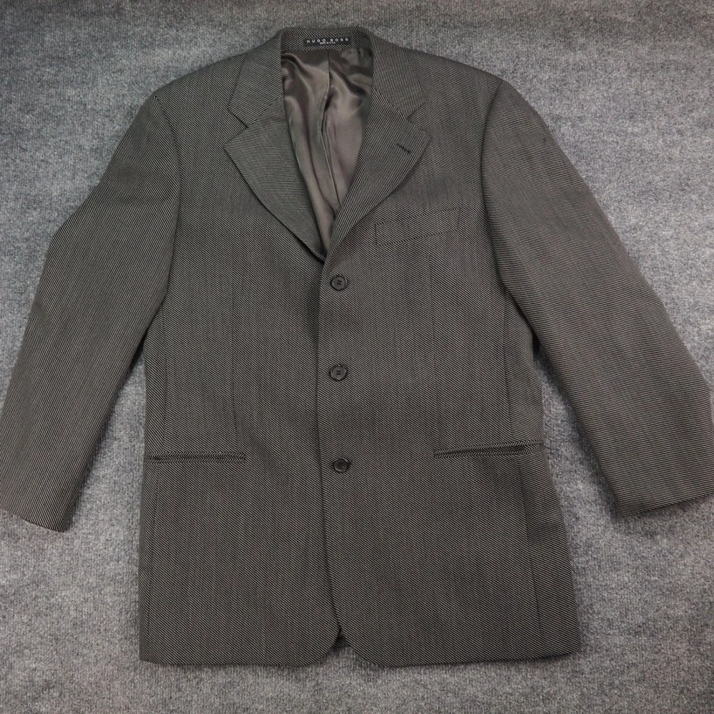 Hugo Boss Blazer Mens 40R Brown Schurwolle Virgin Wool Sport Coat Designer